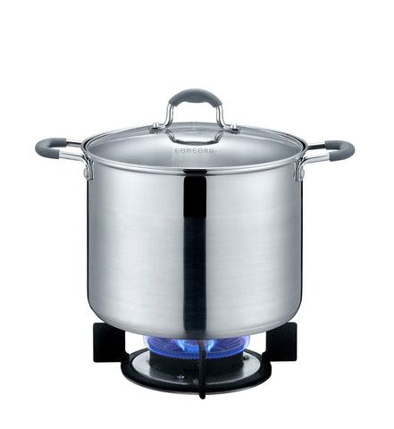 Stainless Steel Stock Pot with Glass Lid - Concord Cookware Inc