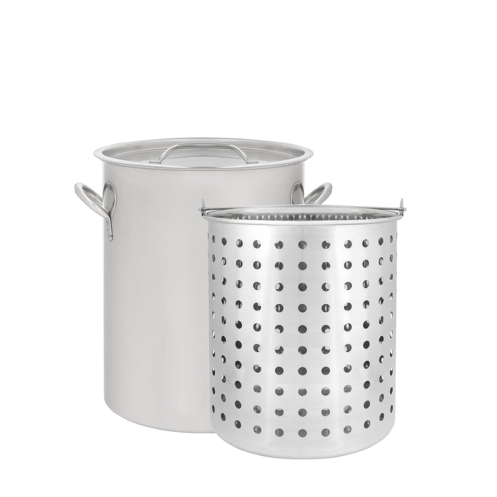 Stainless Steel Stockpot with Strainer Deep Fryer Cookware