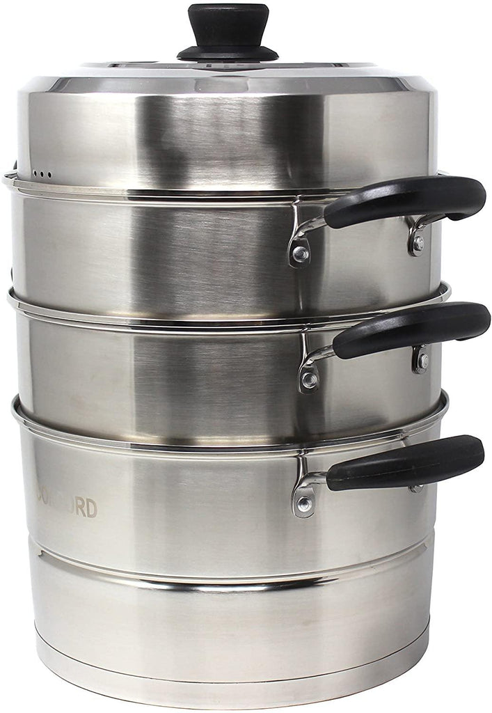 Stainless Steel Cooker Steam Pot 3 Tier Steamer Stainless Steel