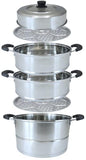 4 Tier Stainless Steel Steamer Cookware Pot - Concord Cookware Inc
