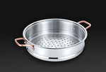Premium Stainless Steel 3 Tier Steamer w/Rose Gold Handles - Concord Cookware Inc