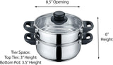 3 Quart Stainless Steel 3 Piece Steamer - Concord Cookware Inc