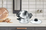 3 Quart Stainless Steel 3 Piece Steamer - Concord Cookware Inc