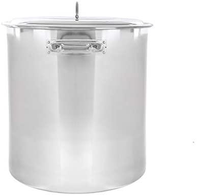 CONCORD Stainless Steel Stock Pot with Glass Lid (Induction Compatible)  ((10 QT)