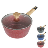 Art of Cooking 3 Quart Granite Nonstick Saucepan (Canyon Red, Ocean Blue, Forest Green) - Concord Cookware Inc