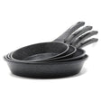4 Piece Marble Coated Nonstick Cast Aluminum Fry Pan Skillet Set - Concord Cookware Inc