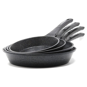 4 Piece Marble Coated Nonstick Cast Aluminum Fry Pan Skillet Set - Concord Cookware Inc